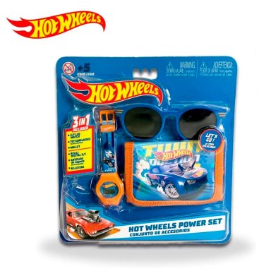 HOT WHEELS PACK X3 LENTES + BILLETERA + RELOJ - 6