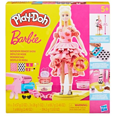 SET DE MASA MOLDEABLE PLAY DOH BARBIE SET DE DESFILE DE MODA CREA ROPA PARA MUÑECAS - 1