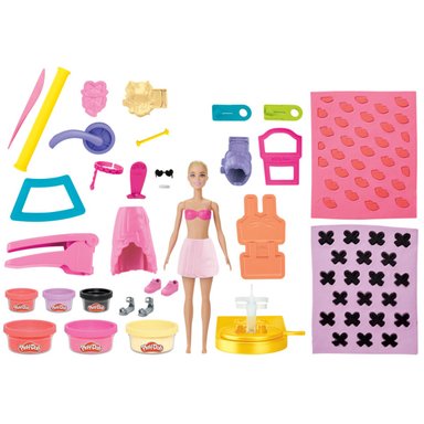 SET DE MASA MOLDEABLE PLAY DOH BARBIE SET DE DESFILE DE MODA CREA ROPA PARA MUÑECAS - 2