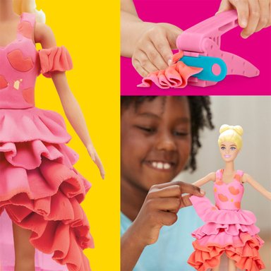 SET DE MASA MOLDEABLE PLAY DOH BARBIE SET DE DESFILE DE MODA CREA ROPA PARA MUÑECAS - 6