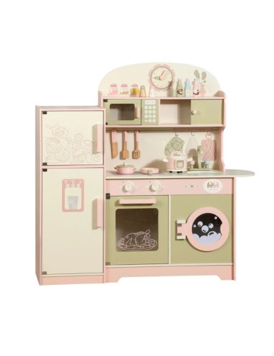 COCINA Y REFRIGERADOR CON ACCESORIOS KITCHEN PLAY - 1