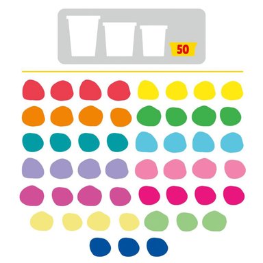 MASAS Y PLASTILINAS PLAY DOH 50 PACK COLORES DEL ARCOÍRIS - 6