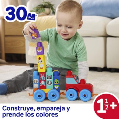 BLOQUES CONSTRUCCIÓN MEGA BLOKS TRACTOR ANIMALITOS ARMA Y COMBINA - 2