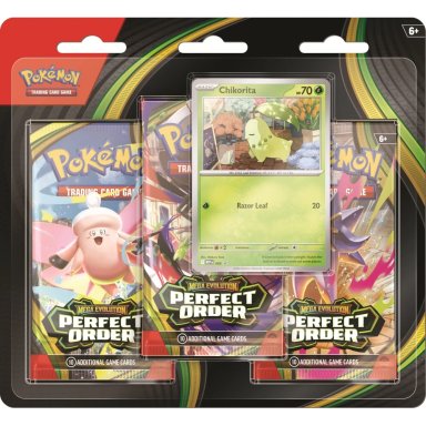 PACK X3 BLÍSTER CARTAS POKÉMON TCG "MEGA EVOLUTION - PERFECT ORDER" EN INGLÉS - 1