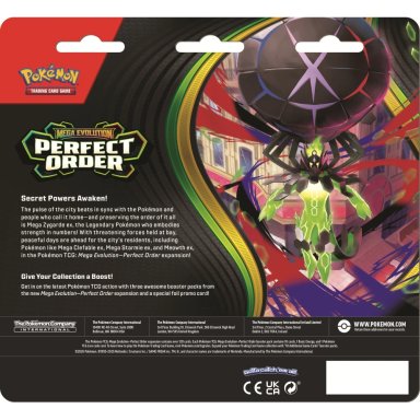 PACK X3 BLÍSTER CARTAS POKÉMON TCG "MEGA EVOLUTION - PERFECT ORDER" EN INGLÉS - 2