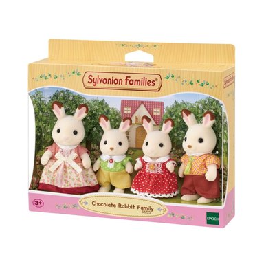 FIGURA COLECCIONABLE SYLVANIAN FAMILIES FAMILIA CONEJO CHOCOLATE - 1