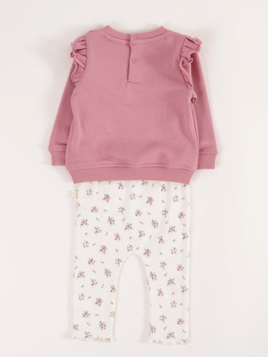 CONJUNTO POLERA FRENCH TERRY + PANTALON BEBE NIÑA BABY HARVEST - 2