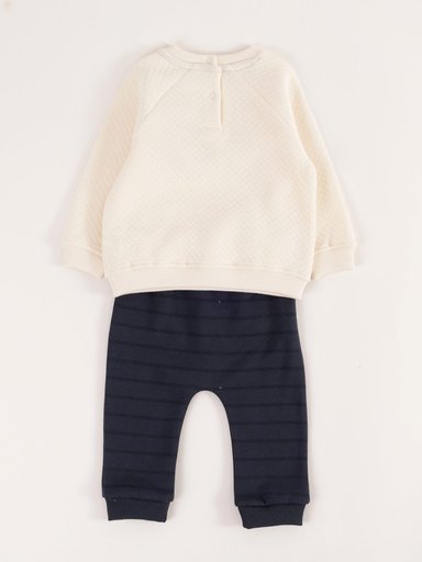 CONJUNTO TEXT POLERA + BUZO BEBE NIÑO BABY HARVEST - 2