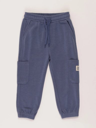 PANTALON DE BUZO FRENCH TERRY CARGO BEBE NIÑO BABY HARVEST - 1