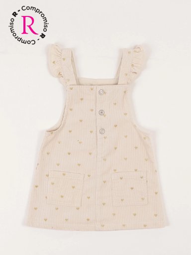 OVEROL CORTO ALGODÓN CORDUROY BEBE NIÑA BABY HARVEST - 1