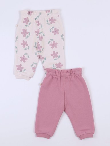 PACK X2 PANTALONES DE BUZO FRENCH TERRY BEBE NIÑA BABY HARVEST - 2