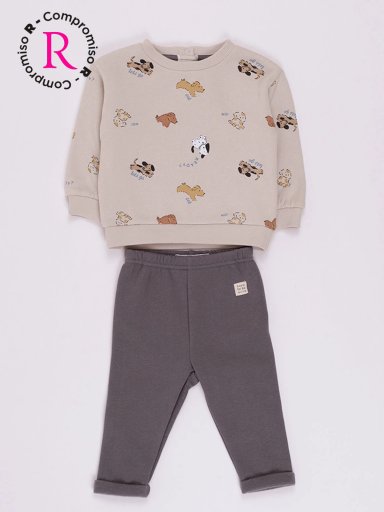 CONJUNTO FRANELA POLERA + BUZO BEBE NIÑO BABY HARVEST - 1