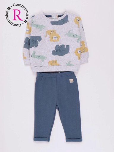 CONJUNTO FRANELA POLERA + BUZO BEBE NIÑO BABY HARVEST - 1