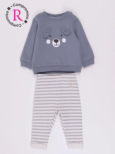 CONJUNTO PLAY FRANELA POLERA + PANTALON BEBE NIÑO BABY HARVEST - 1