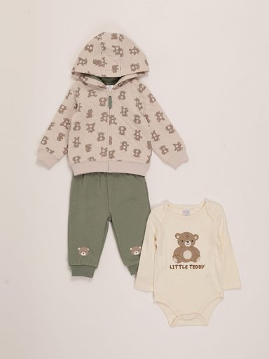 CONJUNTO BODY + POLERA + PANTALON BEBE NIÑO BABY HARVEST - 1