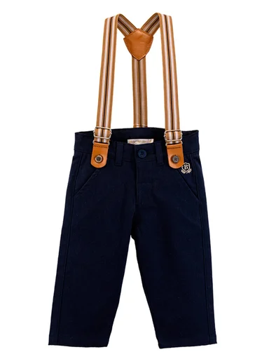 PANTALÓN ALGODÓN
RECTO NIÑO BABY CLUB AZUL TIGER LEAGUE - 1