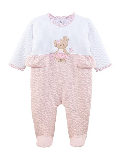 ENTERIZO ALGODÓN NIÑA BABY CLUB ROSADO COQUETTE KOLY - 1