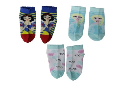 PACK 3 MEDIAS ALGODÓN NIÑA DISNEY PRINCESAS MULTICOLOR 10D-0086 - 1