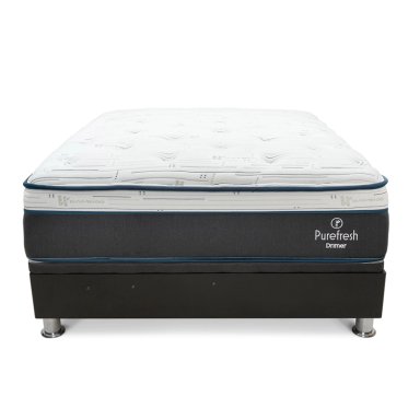 CAMA BOXET DRIMER PURE FRESH LAQUEADA QUEEN GRIS - 3
