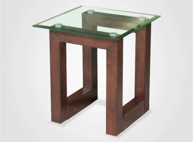 MESA LATERAL RIPLEY HOME JANICE MADERA DE CAUCHO NOGAL 50X50 CM - 2