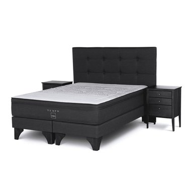 DORMITORIO EUROPEO ROSEN TEMPO KING ISSEY GRAFITO + 2 VELADORES - 1