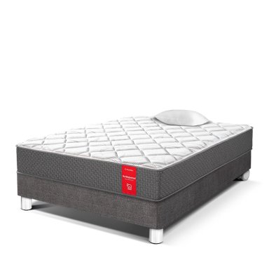 CAMA AMERICANA PARAÍSO SU MAJESTAD DE LUJO 1.5 PLAZAS ACERO + 1 ALMOHADA + PROTECTOR - 1