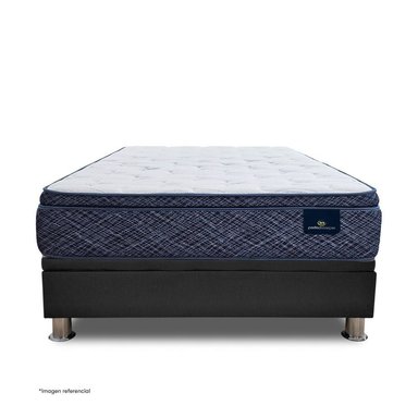 CAMA BOXET SERTA KENYA 2 PLAZAS GRIS - 2