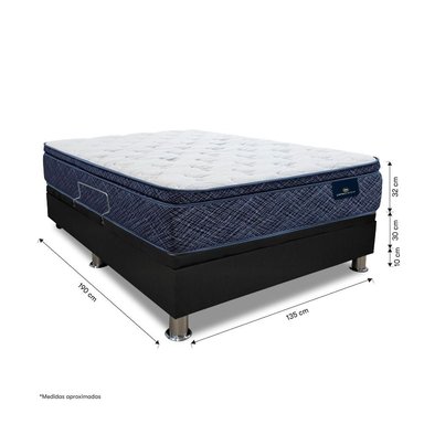 CAMA BOXET SERTA KENYA 2 PLAZAS GRIS - 3