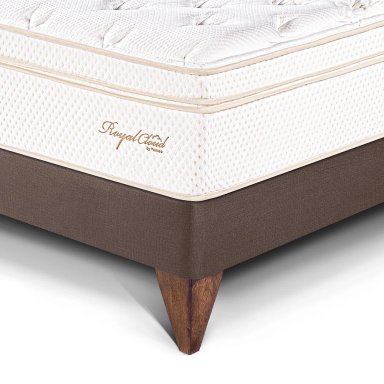 CAMA EUROPEA PARAÍSO ROYAL CLOUD 1.5 PLAZAS CHOCOLATE + 1 ALMOHADA VISCOELÁSTICA - 2