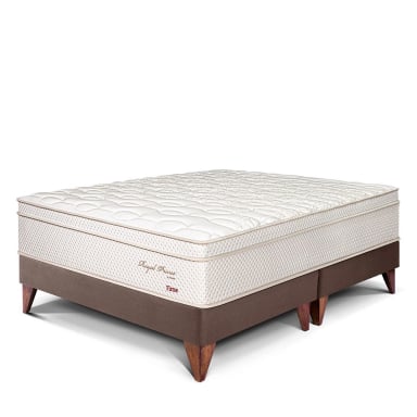 CAMA EUROPEA PARAÍSO ROYAL PRINCE KING CHOCOLATE + 2 ALMOHADAS VISCOELÁSTICAS - 1