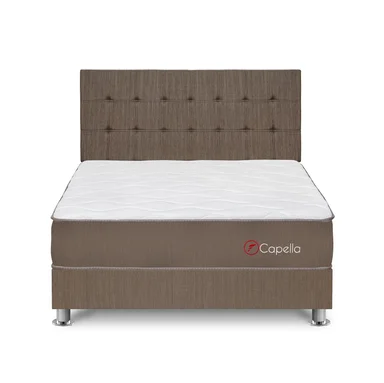 DORMITORIO AMERICANO FORLI CAPELLA QUEEN + CABECERA + 2 ALMOHADAS + PROTECTOR - 1