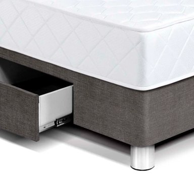 DORMITORIO CON CAJÓN PARAÍSO MILANO 1.5 PLAZAS + 1 ALMOHADA + PROTECTOR - 4