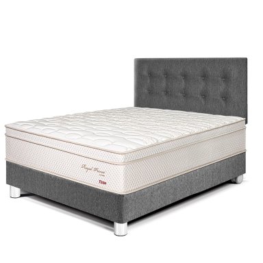 DORMITORIO PARAÍSO ROYAL PRINCE 2 PLAZAS GRIS + 2 ALMOHADAS VISCOELÁSTICAS - 1