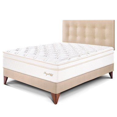 DORMITORIO EUROPEO PARAÍSO ROYAL CLOUD 2 PLAZAS CHAMPAGNE + 2 ALMOHADAS VISCOELÁSTICAS - 1