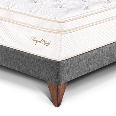 DORMITORIO EUROPEO PARAÍSO ROYAL CLOUD QUEEN GRIS + 2 ALMOHADAS VISCOELÁSTICAS - 2