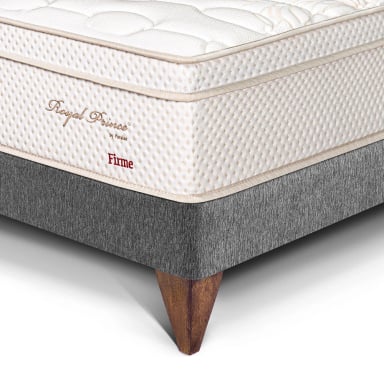 DORMITORIO EUROPEO PARAÍSO ROYAL PRINCE QUEEN GRIS + 2 ALMOHADAS VISCOELÁSTICAS - 2