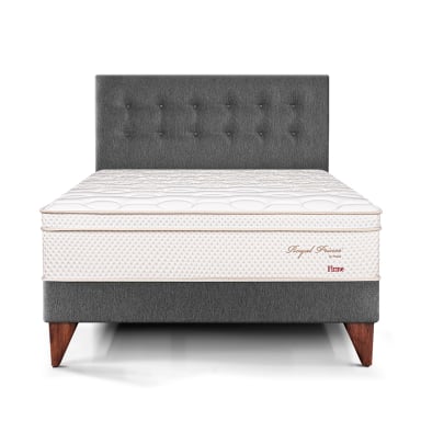DORMITORIO EUROPEO PARAÍSO ROYAL PRINCE QUEEN GRIS + 2 ALMOHADAS VISCOELÁSTICAS - 3