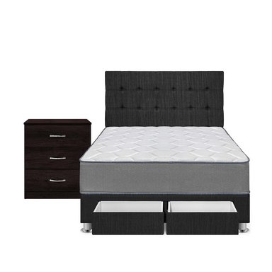 DORMITORIO FORLI POLARIS 2 PLAZAS CON CAJONES + CÓMODA - 1