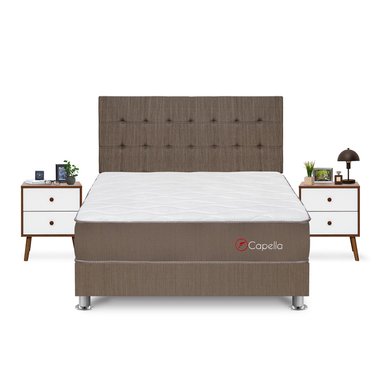 DORMITORIO AMERICANO FORLI CAPELLA QUEEN SIZE + VELADOR - 1