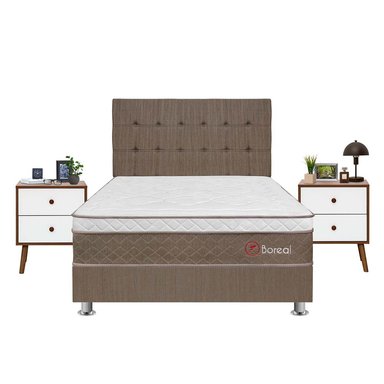 DORMITORIO AMERICANO FORLI BOREAL 2 PLAZAS + VELADOR - 1