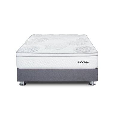 CAMA AMERICANA EL CISNE MAXIMA RESORTES QUEEN GRIS - 1