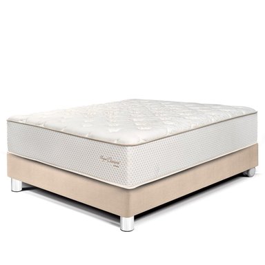 CAMA PARAÍSO ROYAL CROWN 2 PLAZAS CHAMPAGNE + 2 ALMOHADAS VISCOELÁSTICAS - 1