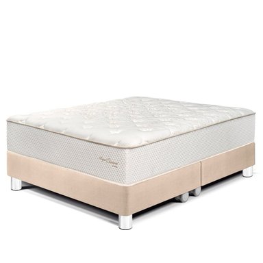 CAMA PARAÍSO ROYAL CROWN QUEEN CHAMPAGNE + 2 ALMOHADAS VISCOELÁSTICAS - 1