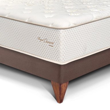 CAMA EUROPEA PARAÍSO ROYAL CROWN 1.5 PLAZAS CHOCOLATE + 1 ALMOHADA VISCOELÁSTICA - 2