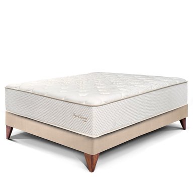 CAMA EUROPEA PARAÍSO ROYAL CROWN 1.5 PLAZAS CHAMPAGNE + 1 ALMOHADA VISCOELÁSTICA - 1