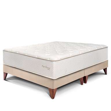 CAMA EUROPEA PARAÍSO ROYAL CROWN KING CHAMPAGNE + 2 ALMOHADAS VISCOELÁSTICAS - 1