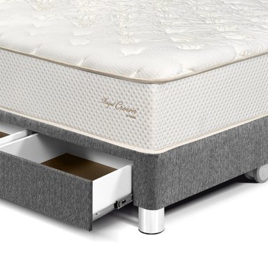 DORMITORIO CON CAJONES PARAÍSO ROYAL CROWN KING GRIS + 2 ALMOHADAS VISCOELÁSTICAS - 2