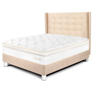 DORMITORIO PARAÍSO ROYAL CLOUD 2 PLAZAS + CABECERA GOLD CHAMPAGNE + 2 ALMOHADAS VISCOELÁSTICAS - 1