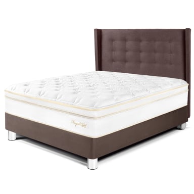 DORMITORIO PARAÍSO ROYAL CLOUD 2 PLAZAS + CABECERA GOLD CHOCOLATE + 2 ALMOHADAS VISCOELÁSTICAS - 1