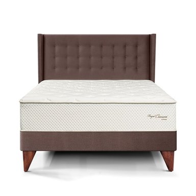 DORMITORIO EUROPEO PARAÍSO ROYAL CROWN KING + CABECERA GOLD CHOCOLATE + 2 ALMOHADAS VISCOELÁSTICAS - 3
